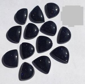 Quartz naturel bleu Goldstone cristal Cabochon pierre précieuse en vrac de forme mixte pour la guérison de toutes les formes Cabochon mixte - Product Image 4