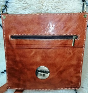 Sacoche en cuir unisexe mallette couverture fermeture sac de messager sac à bandoulière sacs à main - Product Image 3