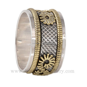 Wholesale Unisex 925 Silver Brass Meditation Fine <b>Ring</b> Elegant Unisex Design for All Ages Wholesale 925 Silver Brass <b>Spin</b> <b>Ring</b> - Product Image 2