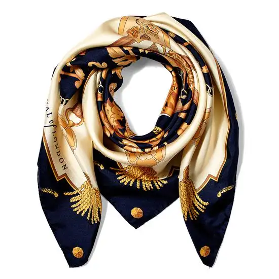 Offre Spéciale!! Foulard en soie avec signature, noir et jaune, nouveauté,