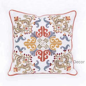 Wholesale Cushion Cover Hand Embroidery Throw Pillow Cover, Custom Embroidered Custom Decorative Cushion Pillow Cover - Product Image 4