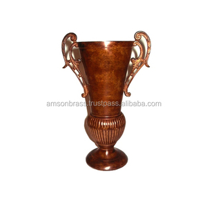 Florero de mesa moderno de hierro con acabado en bronce, boda alta, decoración ecológica para el hogar - Product Image 4
