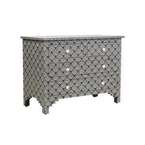 Indien en gros incrusté d'os tiroirs armoire - Product Image 4