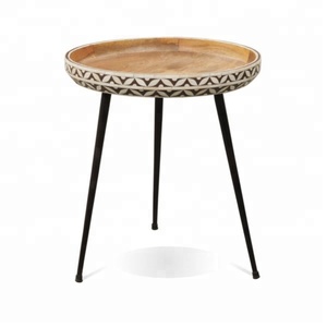 Table latérale, grande incrustation d'os - Product Image 1