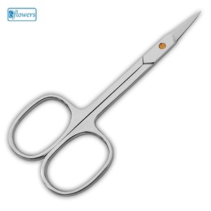 Ciseaux de manucure à pointe de flèche avec lames incurvées en acier inoxydable Ciseaux à cuticules Lames droites Outil de beauté avec logo laser - Product Image 1