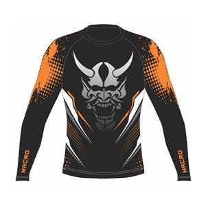 Pour hommes vêtements de sport blanc MMA hommes à manches longues Rash Guard, personnalisé imprimé à manches longues tout Polyester/spandex Sesons adultes, adultes - Product Image 1