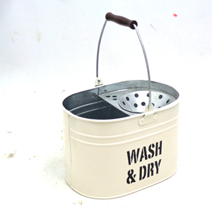 Cajas de lata de metal para polvo de lavado, contenedor con asa, forma ovalada decorativa - Product Image 2