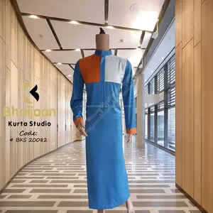 모로코 남성 후드 Caftan Kaftan Thobe 수제 수 놓은 베이지