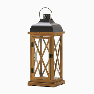 Vela decorativa de madera y metal para el hogar - Product Image 1