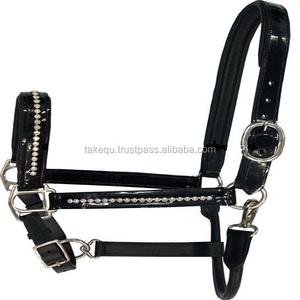 Fancy New Crystal Padded Head Collar Textiles y productos de cuero de primera calidad - Product Image 1