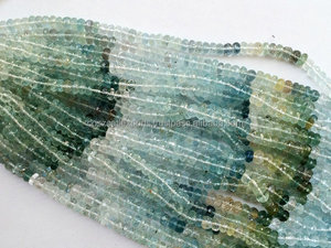 Cuentas de hilo de Aguamarina facetada, 5mm, 6 pulgadas - Product Image 4