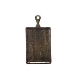 Planche en bois de manga naturel, service rectangulaire sombre - Product Image 1