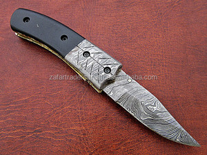 Personalizado hecho a mano de alta calidad de acero de Damasco cuchillo de caza de bolsillo-Bolsillo cuchillo-cuchillo plegable (ZR285) - Product Image 3