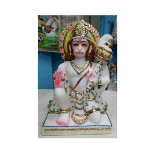 Beautiful Makrana Marble Hanuman Statue - Product Image 1