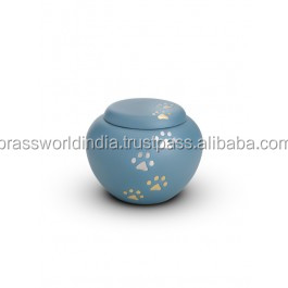 Urnas funerarias de bronce para mascotas, suministros funerarios de India para cenizas de perros, Brassworld - Product Image 5