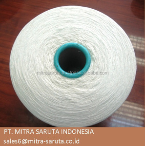 Hilo reciclado OE de algodón 100%, uniforme de baja torsión, buen patrón crudo cardado/Tejido vaquero de extremo abierto hecho en Indonesia reciclable NE 10 - Product Image 6