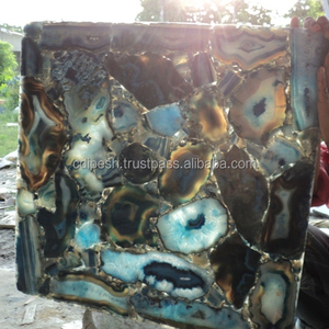 La dalle et la tuile en pierre naturelle de vert bleu ont poli brillant pour l'application extérieure - Product Image 1