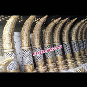 Boda de fibra tronco pilares oro blanco boda trompa de elefante corredor columnas de diseño diferentes Aisleway pilares fabricante - Product Image 1