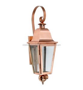 Antique <b>Copper</b> Metal Wall Mount <b>Lantern</b> for Enhancing the Ambiance of Bedroom Living or Dining Room with Its Stylish Lightning - Product Image 1