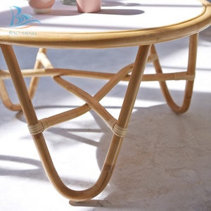 Mesa de centro de mimbre mediana, escritorio de café de Vietnam - Product Image 5