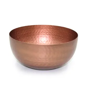 <b>Large</b> <b>Salad</b> Copper Antique Hammered Aluminium <b>Bowl</b> - Product Image 1