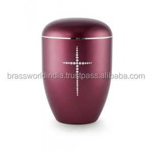 เครื่องเผาศพเหล็กสีฟ้าข้ามโดย brassworld อินเดียอุปกรณ์งานศพ - Product Image 6