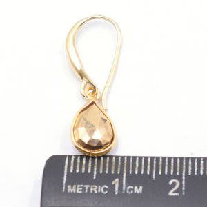 Pyrite 29-30mm กับหูลวดลูกแพร์รูปร่างเงินชุบทอง - Product Image 3