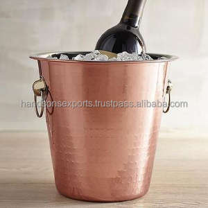 Professional Copper Wine Cooler Bucket Champagne Bucket for Household bar Party Wine Beer Cooler bar Accessories <b>Bulk</b> Quantity - Product Image 3