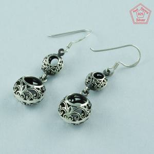 Pendientes de plata de ley 925 hechos a mano, joyería INDIA - Product Image 4