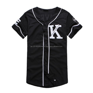 เสื้อเบสบอลดีไซน์ล่าสุด แบบยูนิเซ็กซ์ ออกแบบเองได้ ระบายอากาศ แห้งเร็ว ไซส์ใหญ่ ต้านเชื้อแบคทีเรีย คอวี ผ้ายืดสแปนเด็กซ์/โพลีเอสเตอร์ - Product Image 2