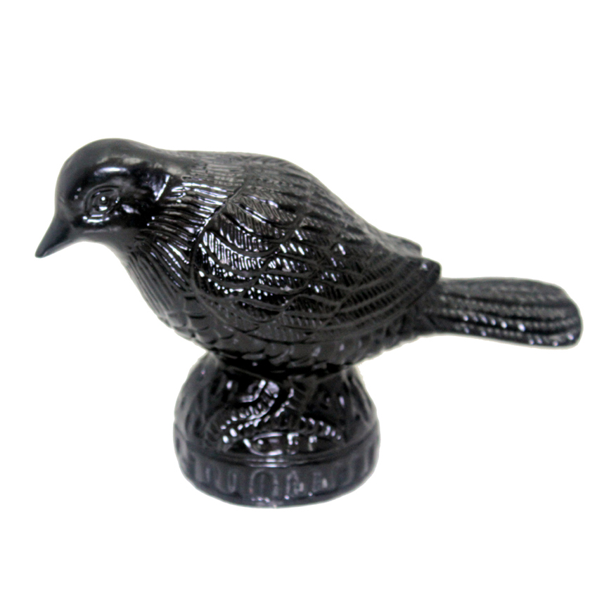 Esculturas de pájaros de gorrión de aluminio, Metal negro