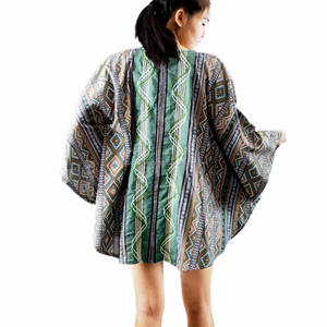 NAPAT-Blusa de algodón con manga corta para mujer, camisa formal con volantes y mangas Murciélago - Product Image 5