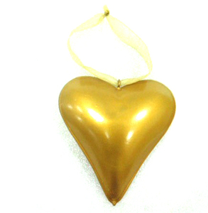 Ornamento decorativo colgante de Navidad, adorno de Metal en forma de corazón - Product Image 6