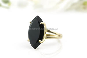 <b>Black</b> <b>Onyx</b> Gemstone <b>ring</b> in 925 Sterling Silver Beautiful handmade Gold Plated Fashion Unique Jewelry - Product Image 2