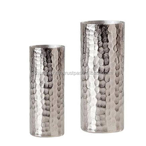 Florero de recipiente de decoración de aluminio brillante - Product Image 1
