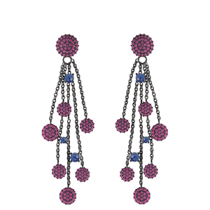 Mix Gemstone Pave Setting <b>Jhumka</b> Design Earring - Product Image 1