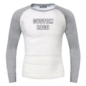 T-shirt manches longues à col ras du cou pour homme, Raglan, Slim, personnalisé, bon marché - Product Image 1