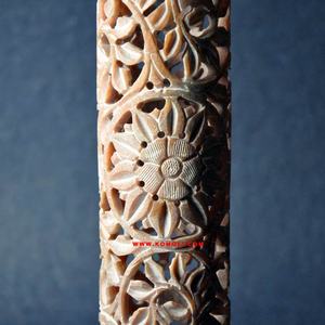 Porte-encens en pierre de savon sculptée en forme de feuille - Product Image 4