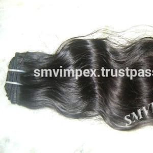 100% cabello humano Remy indio sin procesar que teje DE LA India SMV Venta al por mayor Stock textura ondulada Waft - Product Image 4