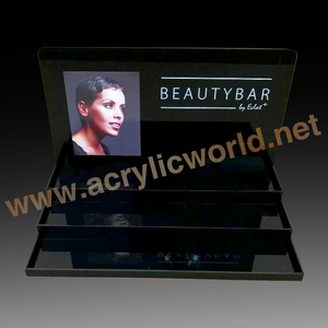 Thiết Bị Kiểm Tra Sản Phẩm Chăm Sóc Cá Nhân Giá Trưng Bày Trưng Bày Nước Hoa Perspex Giá Trưng Bày Mỹ Phẩm <span class=keywords><strong>Acrylic</strong></span> Màu Đen - Product Image 2