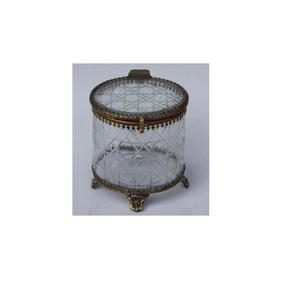 Boîte en verre et en laiton fini Antique, boîte à bijoux de luxe disponible dans les autres formes et peintures - Product Image 2