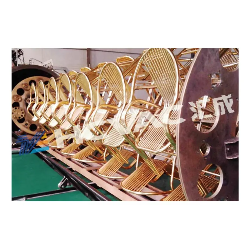Bingkai Stainless Steel Kaki Meja Titanium Gold PVD Coating Mesin