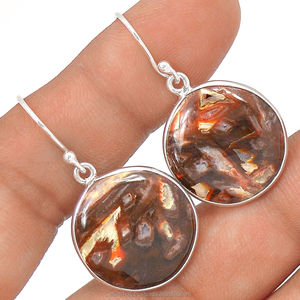 2025 nueva llegada 925 plata esterlina forma redonda tubo ágata piedras preciosas pendientes hechos a mano para esposa ODM OEM proveedor mayorista - Product Image 1