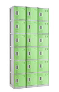 Six Tier ABS Plastic Small Size Locker Cabinet with three bases - Product Image 4