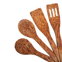Hot Selling Vietnam Kokosnoot Houten Lepel Keukengerei Set Keuken Accessoires Goed Voor Gezondheid Groothandel