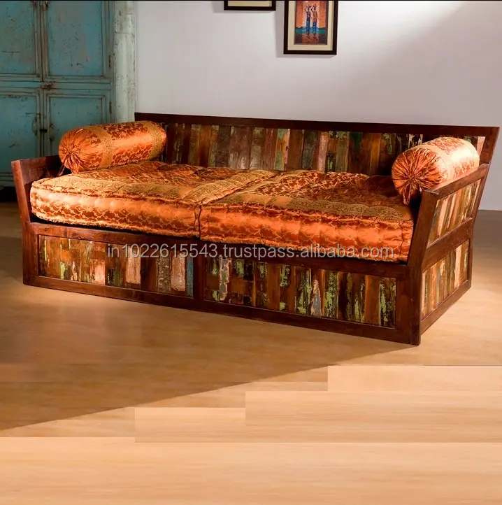 reclaimed wood sofa set design idea