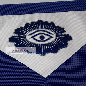 Maître maçon brodé Regalia cuir ruban tablier col Patch franc-maçon fondation utiliser le point de croix et travaux d'aiguille artisanat - Product Image 5