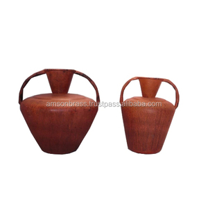 Florero de mesa moderno de hierro con acabado en bronce, boda alta, decoración ecológica para el hogar - Product Image 6