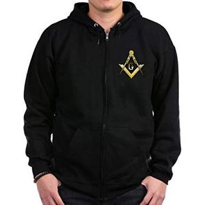 Freemason Square Compass Masonic Last Minute Christmas Zip Hoodie bordado logo HOODIE Sudadera de cuello redondo para mujer Freemason - Product Image 1
