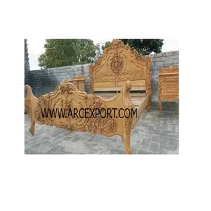 木制仿古花式床，用于婚礼礼品和家居装饰板出售
